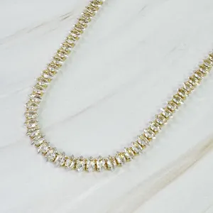 Lawry Marquise Cut Sparkle Tennis Necklace