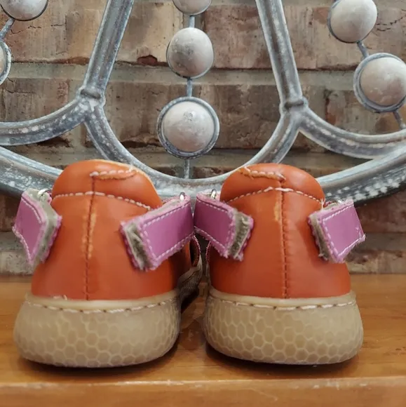 Livie &amp; Luca Gorgeous Orange/Purple Shoes Sz 9/10