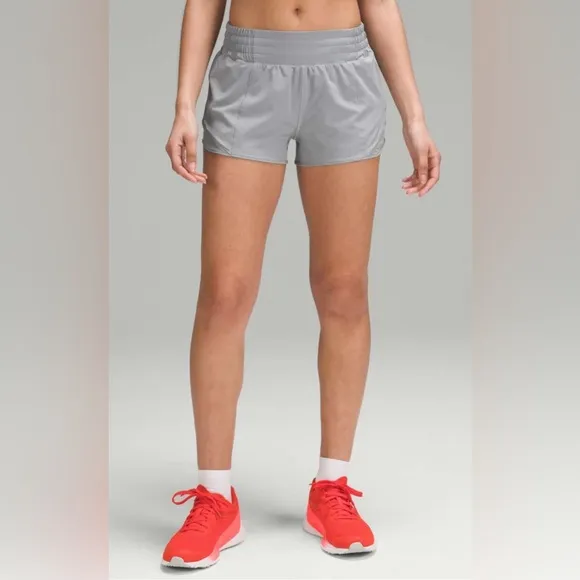 Lululemon Hotty Hot High-Rise Lined Short 2.5&quot; Rhino Grey