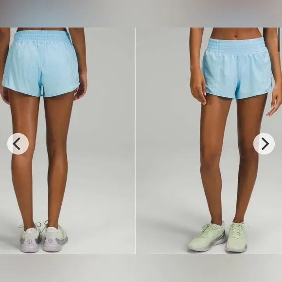 Lululemon Hotty Hot High-Rise Lined Short 2.5&quot;Blue Chill Size 6