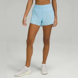 LULULEMON Hotty Hot High-Rise Lined Short 4&quot; in Blue Chill Size 8 NWT