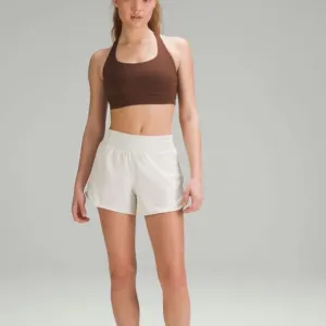 Lululemon Hotty Hot Low-Rise Lined Short 4&quot;Bone Size 6 NWT in packaging