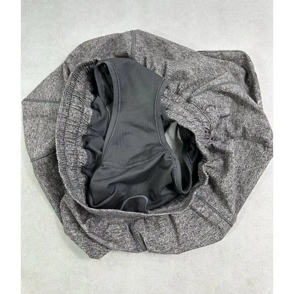 Lululemon Hotty Hot Short High Rise Long 4&quot; Heather Lux Multi Black 6 Tall EUC