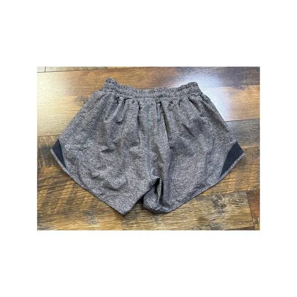Lululemon Hotty Hot Short High Rise Long 4&quot; Heather Lux Multi Black Sz 4 Tall