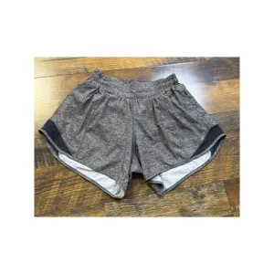 Lululemon Hotty Hot Short High Rise Long 4&quot; Heather Lux Multi Black Sz 4 Tall