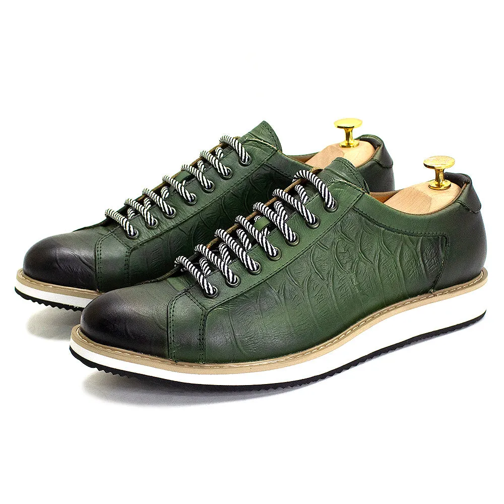 Men Casual Shoes Real Cow Leather Flat Shoes