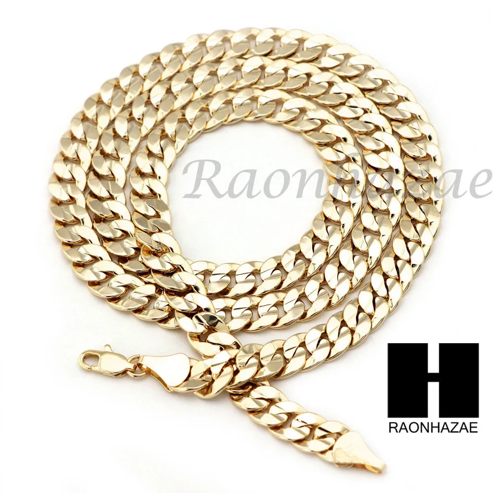 MEN HIP HOP DOG TAG TENNIS CHAIN DIAMOND CUT 30" CUBAN LINK CHAIN S51