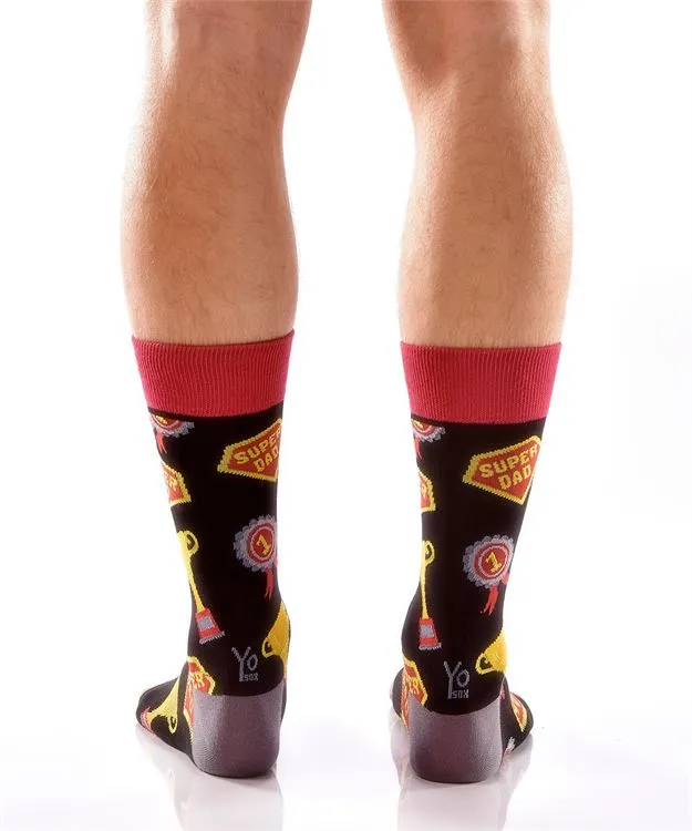 Men's Crew Sock, Super Dad