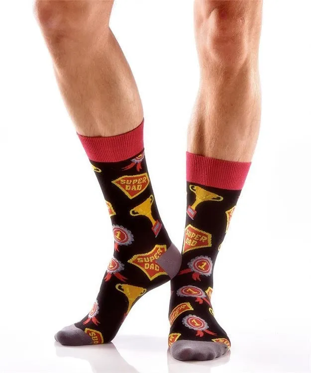 Men's Crew Sock, Super Dad