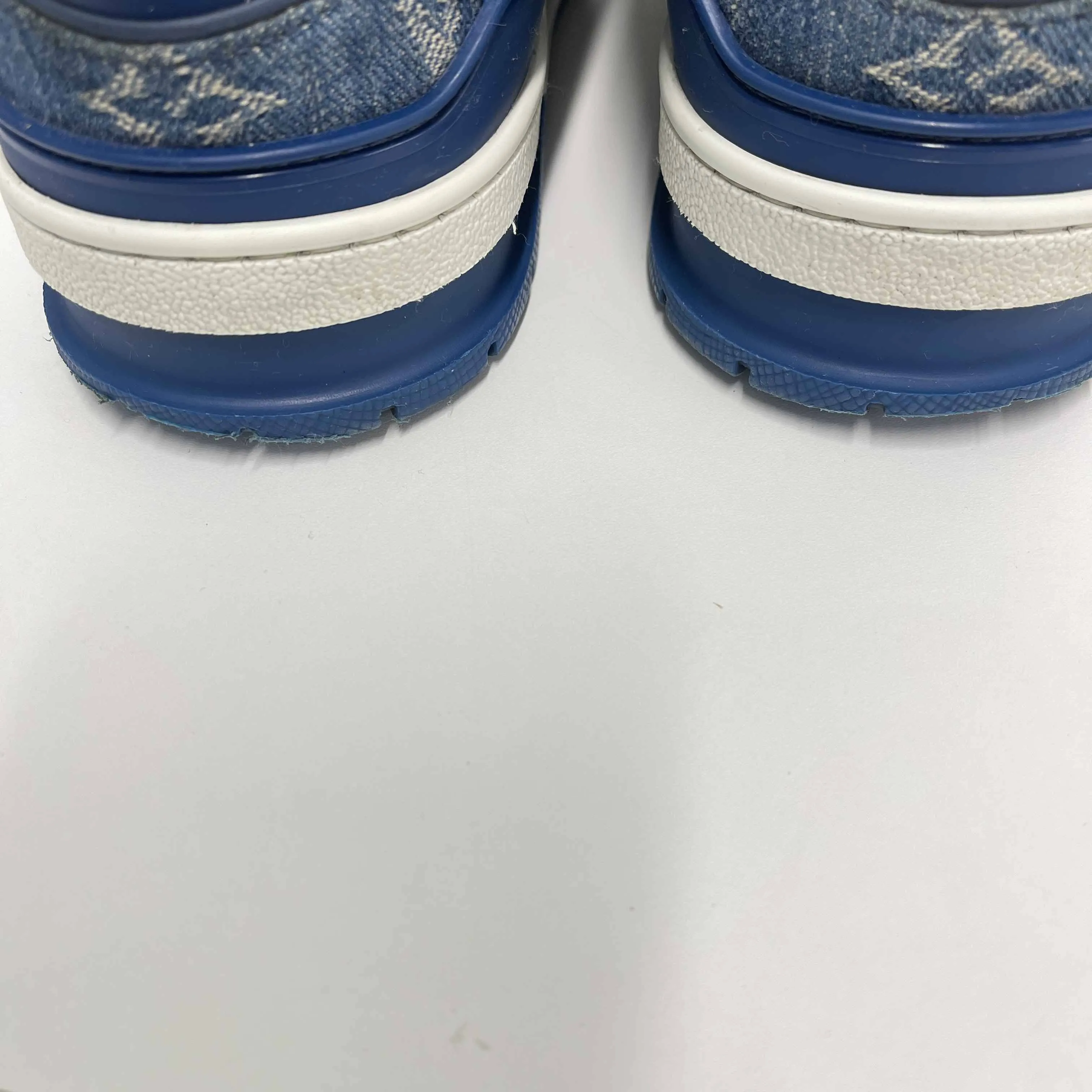Men's Lv Denim Low Trainers Blue Size EU 42.5 / UK 8.5