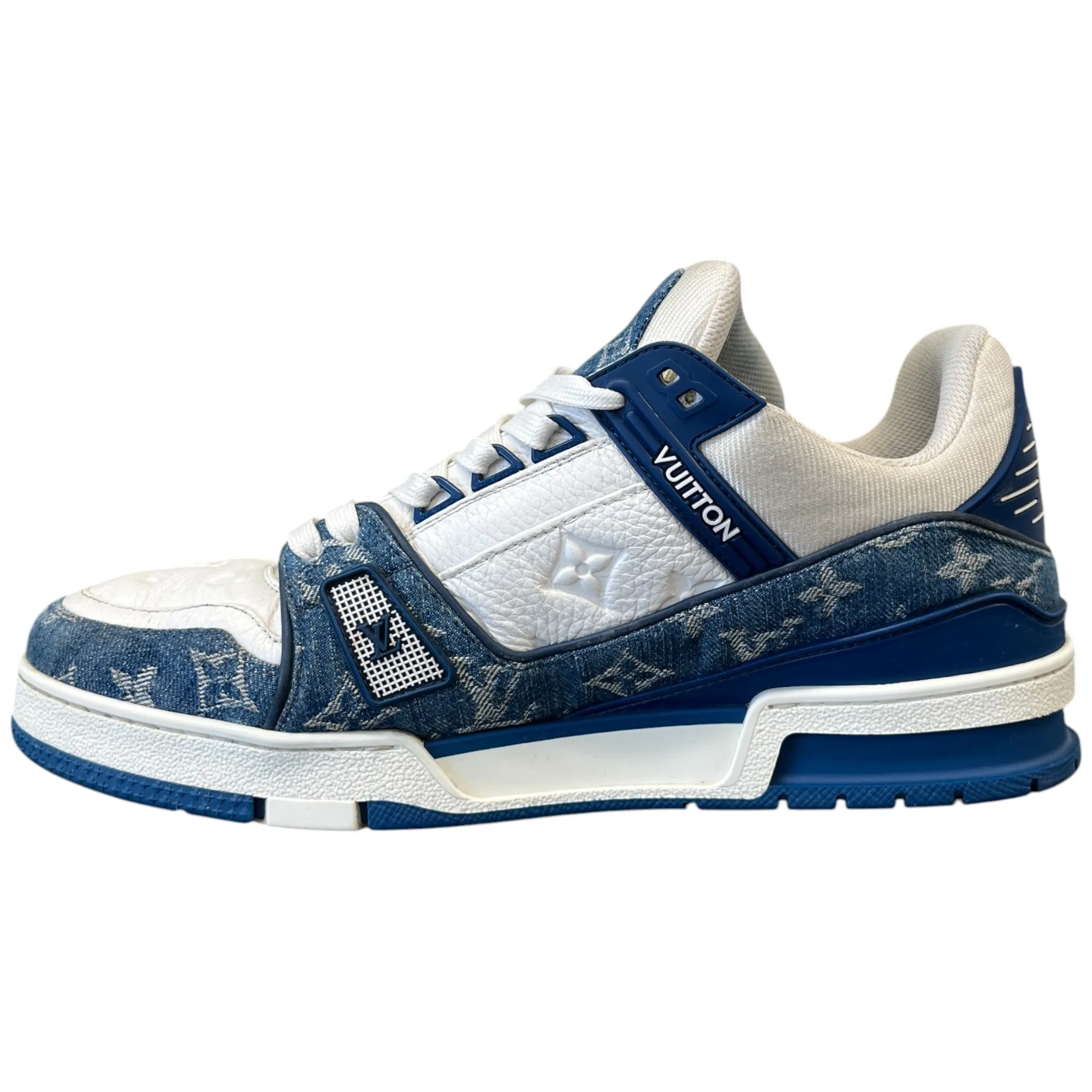 Men's Lv Denim Low Trainers Blue Size EU 42.5 / UK 8.5