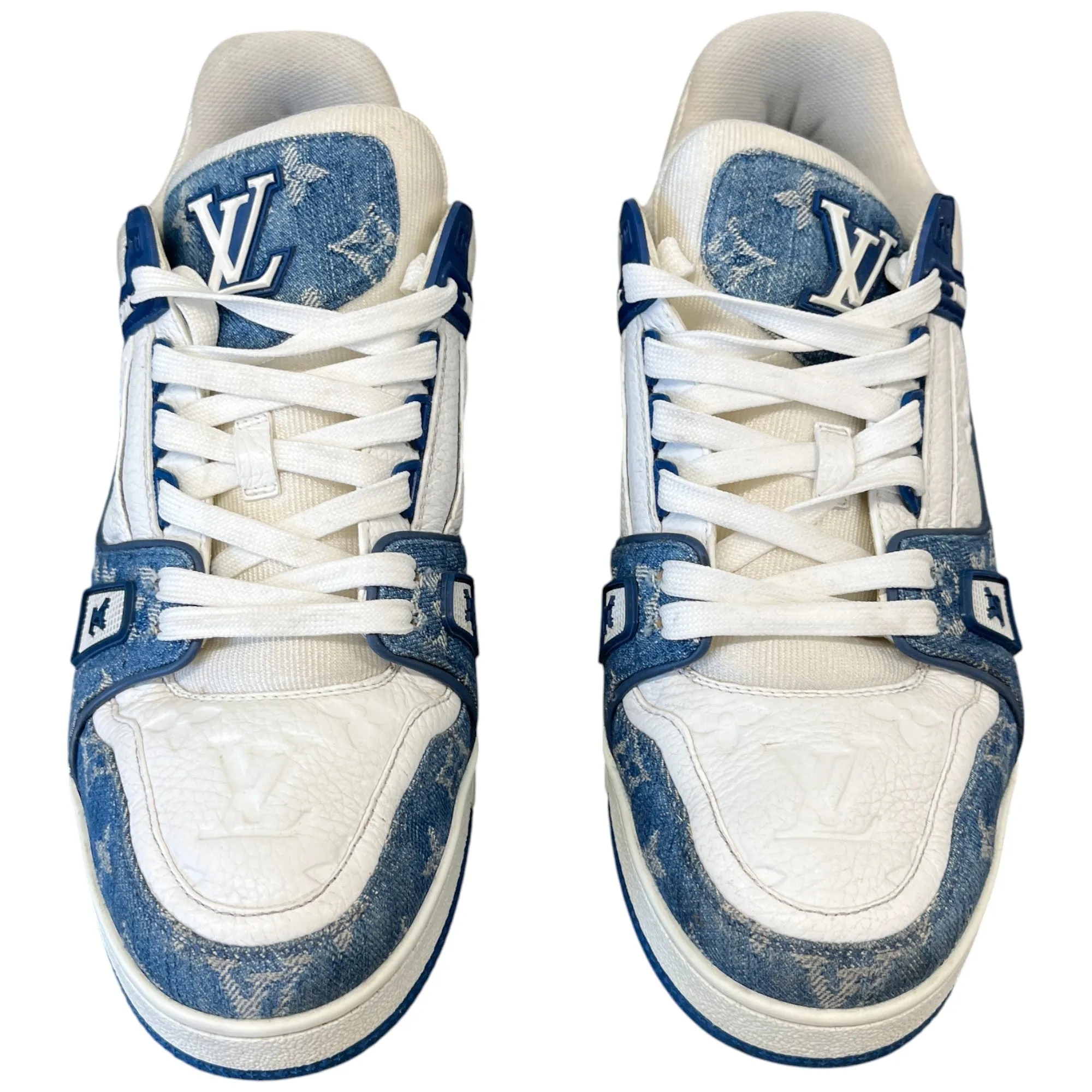 Men's Lv Denim Low Trainers Blue Size EU 42.5 / UK 8.5