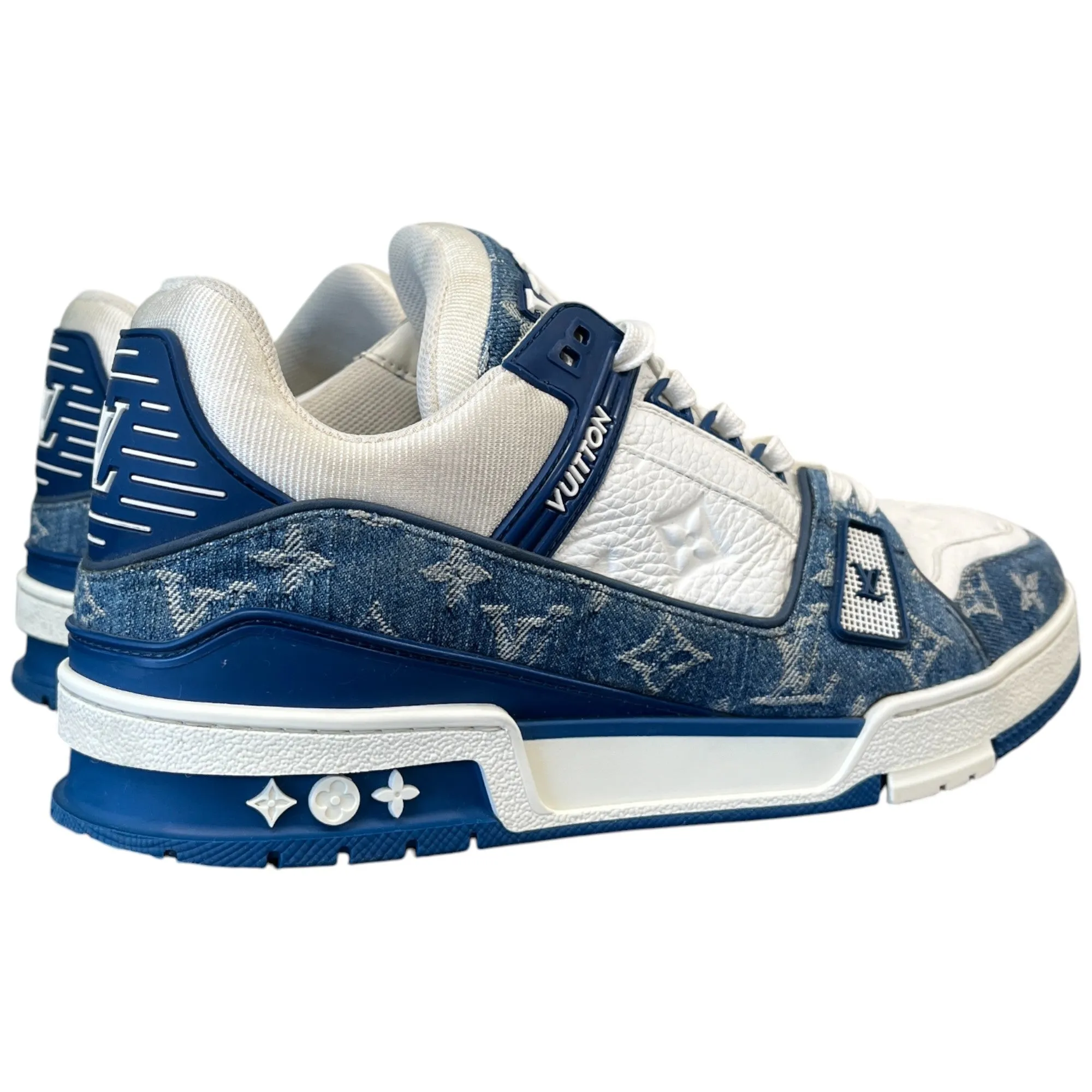 Men's Lv Denim Low Trainers Blue Size EU 42.5 / UK 8.5
