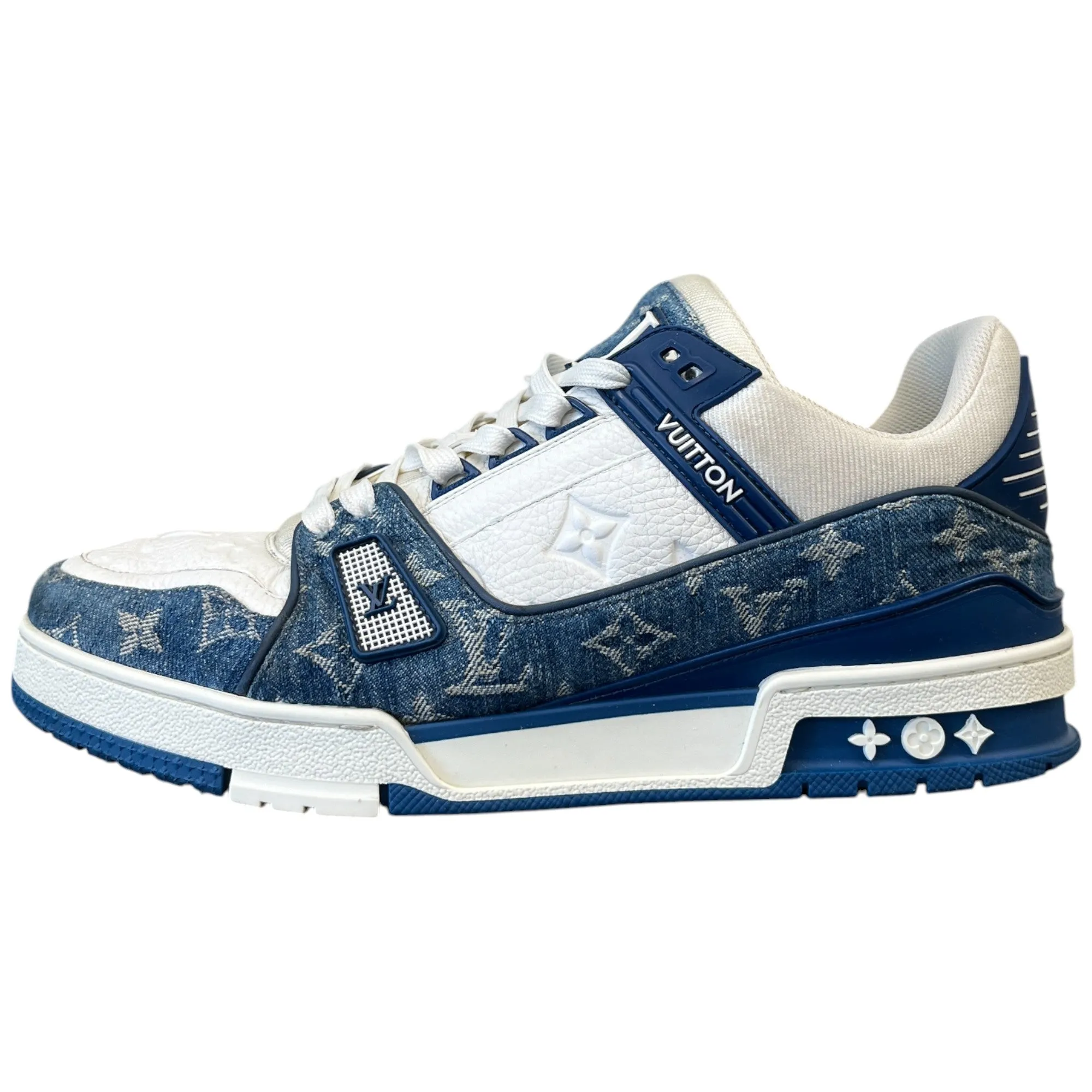 Men's Lv Denim Low Trainers Blue Size EU 42.5 / UK 8.5