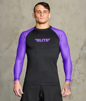 Men's Standard Purple Long Sleeve Muay Thai Rash Guard