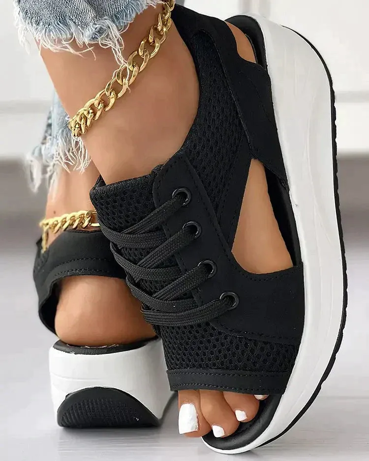 Mila® | Muffin sandals with laces