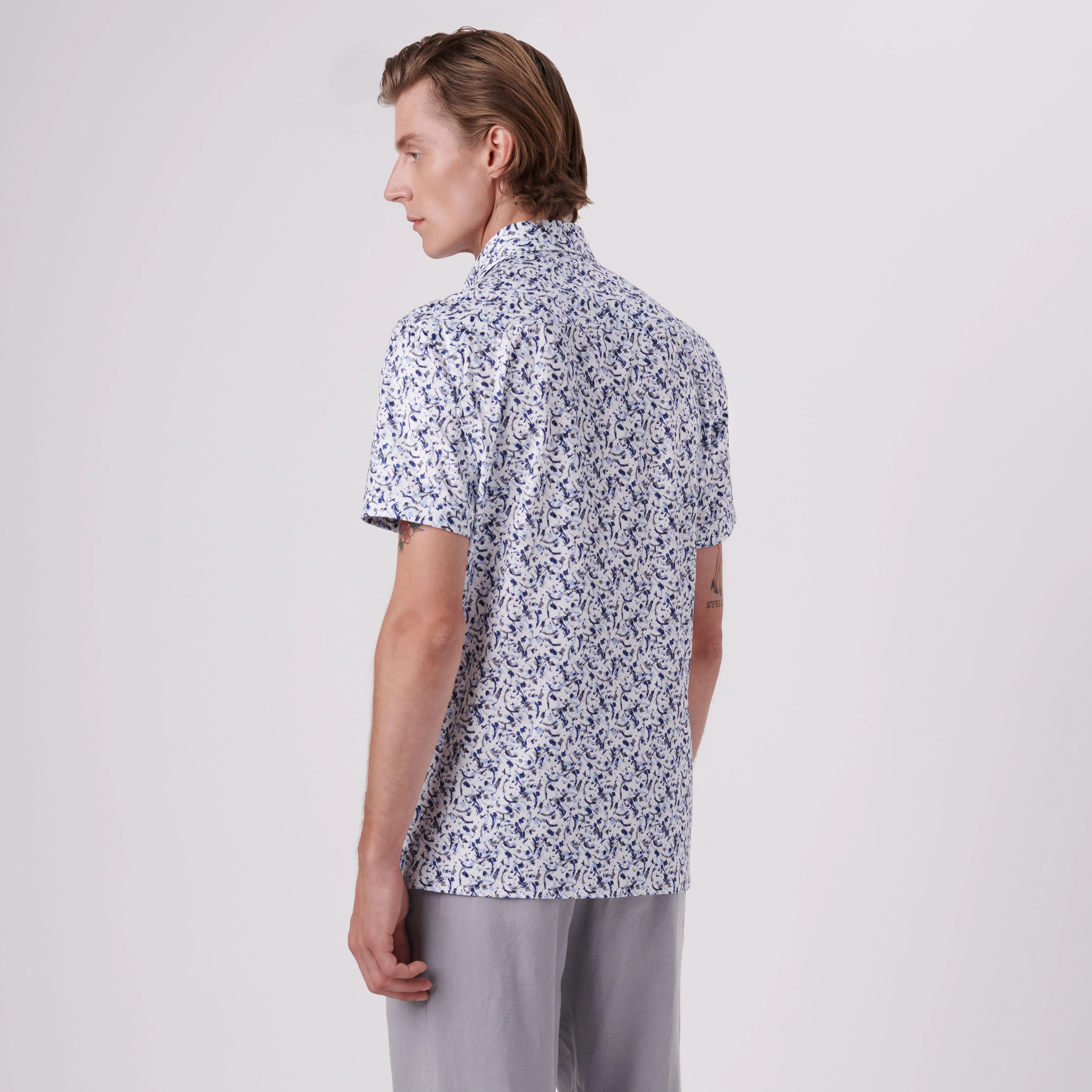 Milo Abstract Print OoohCotton Short Sleeve Shirt