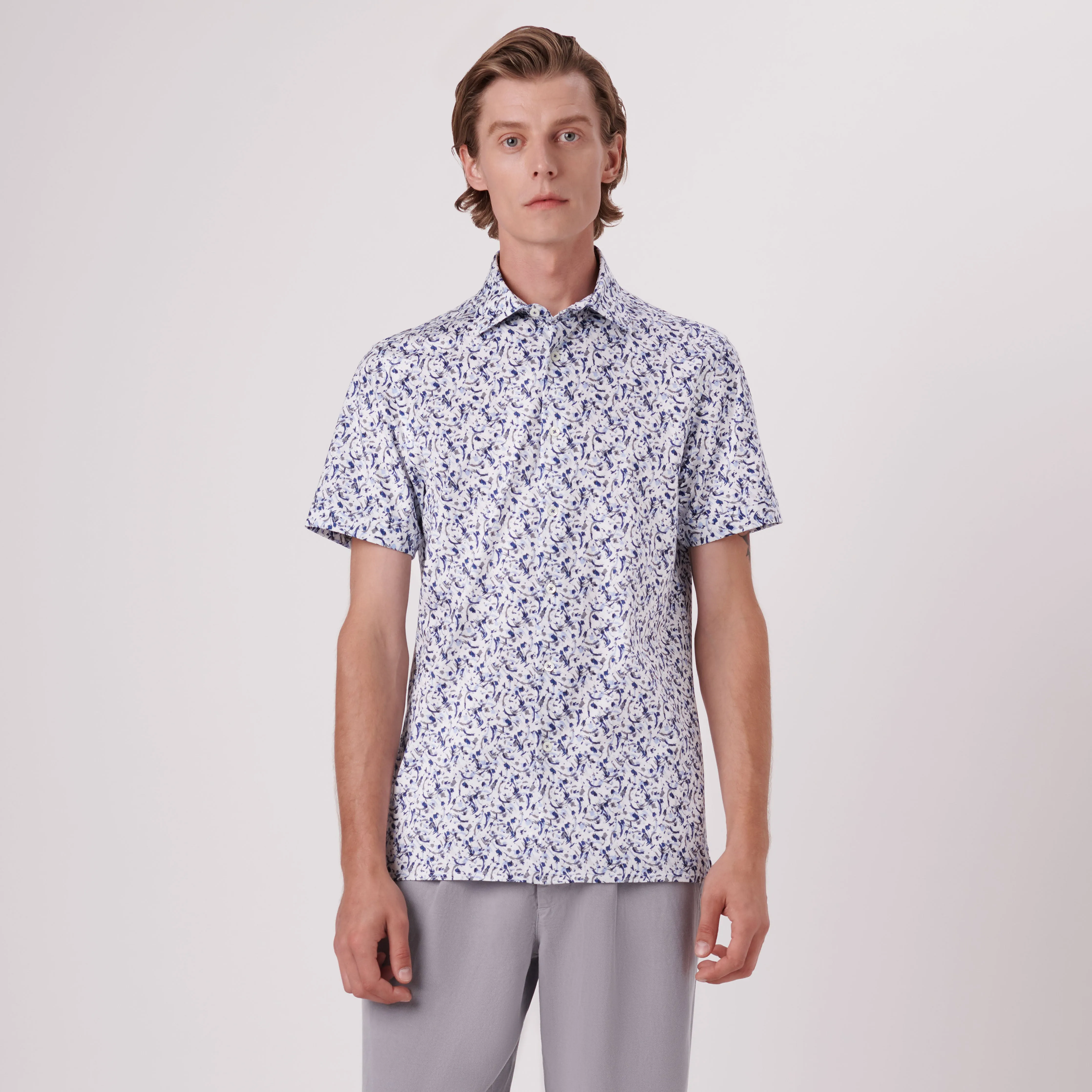 Milo Abstract Print OoohCotton Short Sleeve Shirt