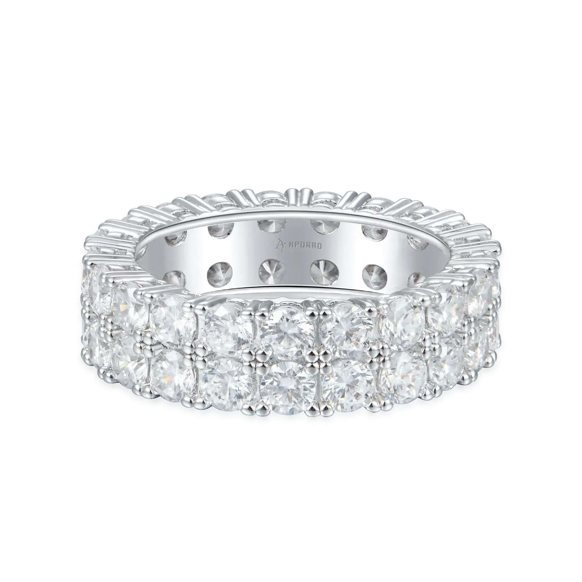 Moissanite Double Row Tennis Ring - 6mm
