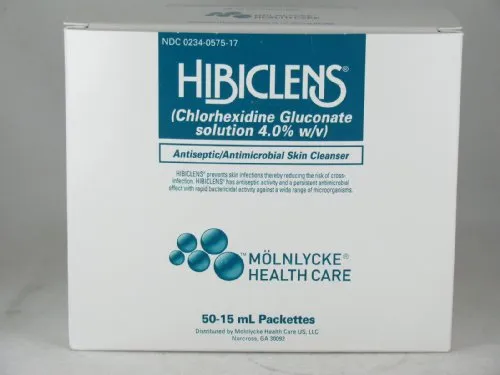 Molnlycke Hibiclens Antimicrobial Skin Cleanser 15Ml Packet 4% Solution - Box...