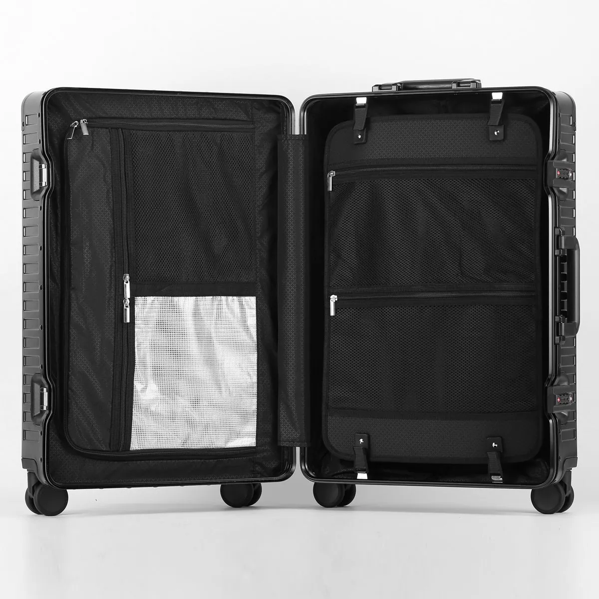 MONO CHECKED SUITCASE GOLD | ALUMINUM