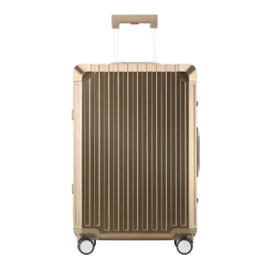 MONO CHECKED SUITCASE GOLD | ALUMINUM
