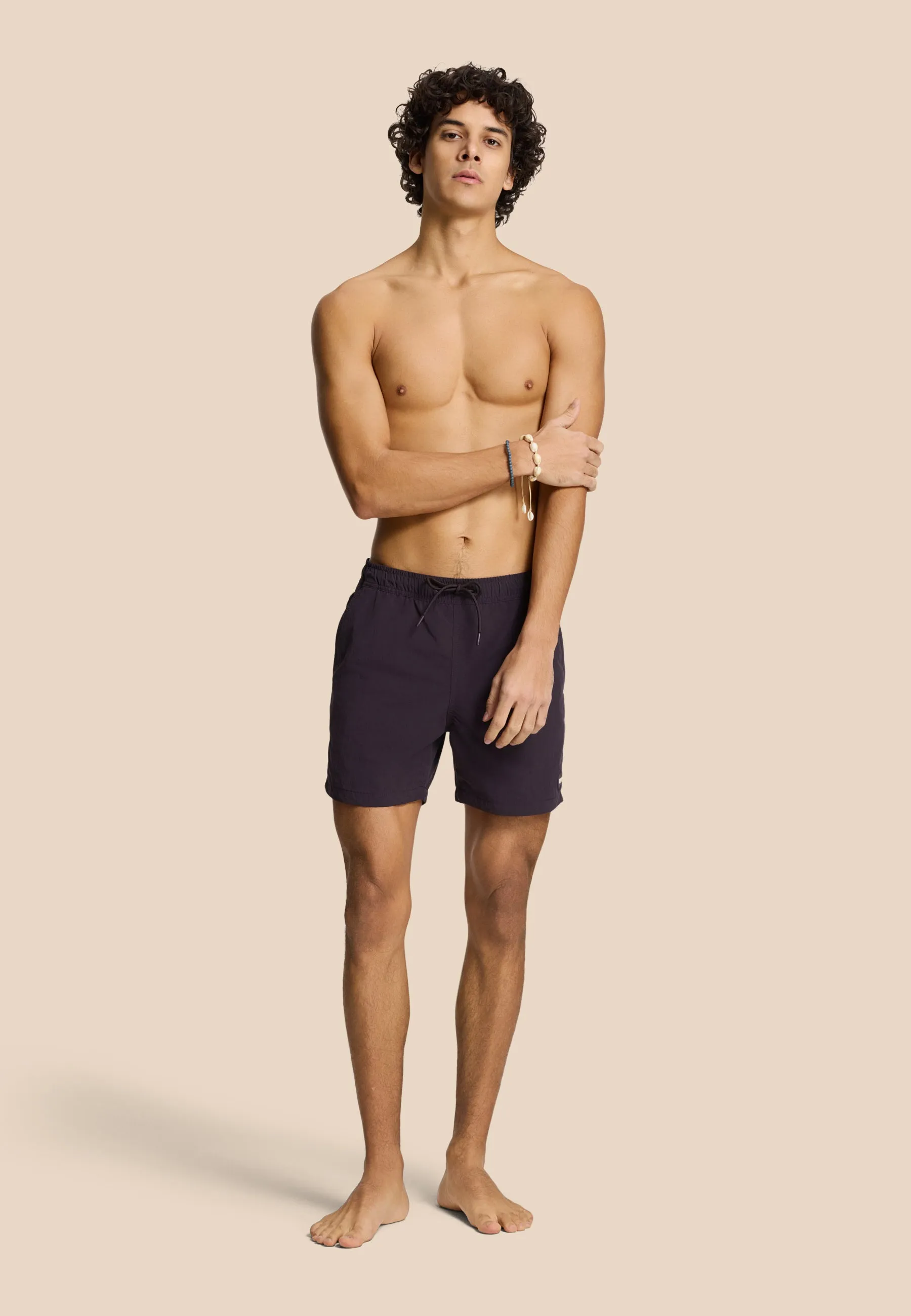 NATE QUICK DRY swim shorts solid | purple rock