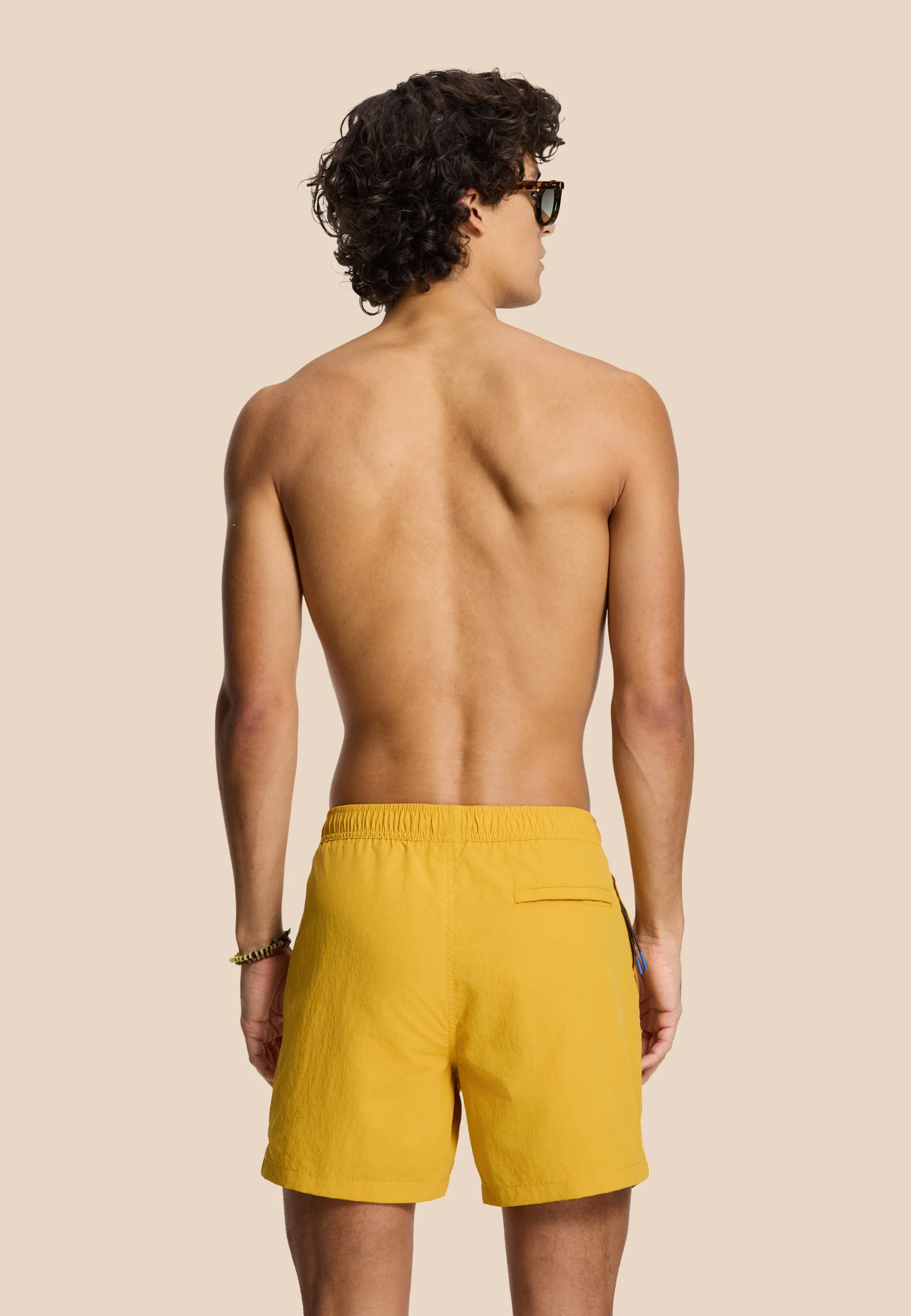 NATE QUICK DRY swim shorts solid | yellow ochre