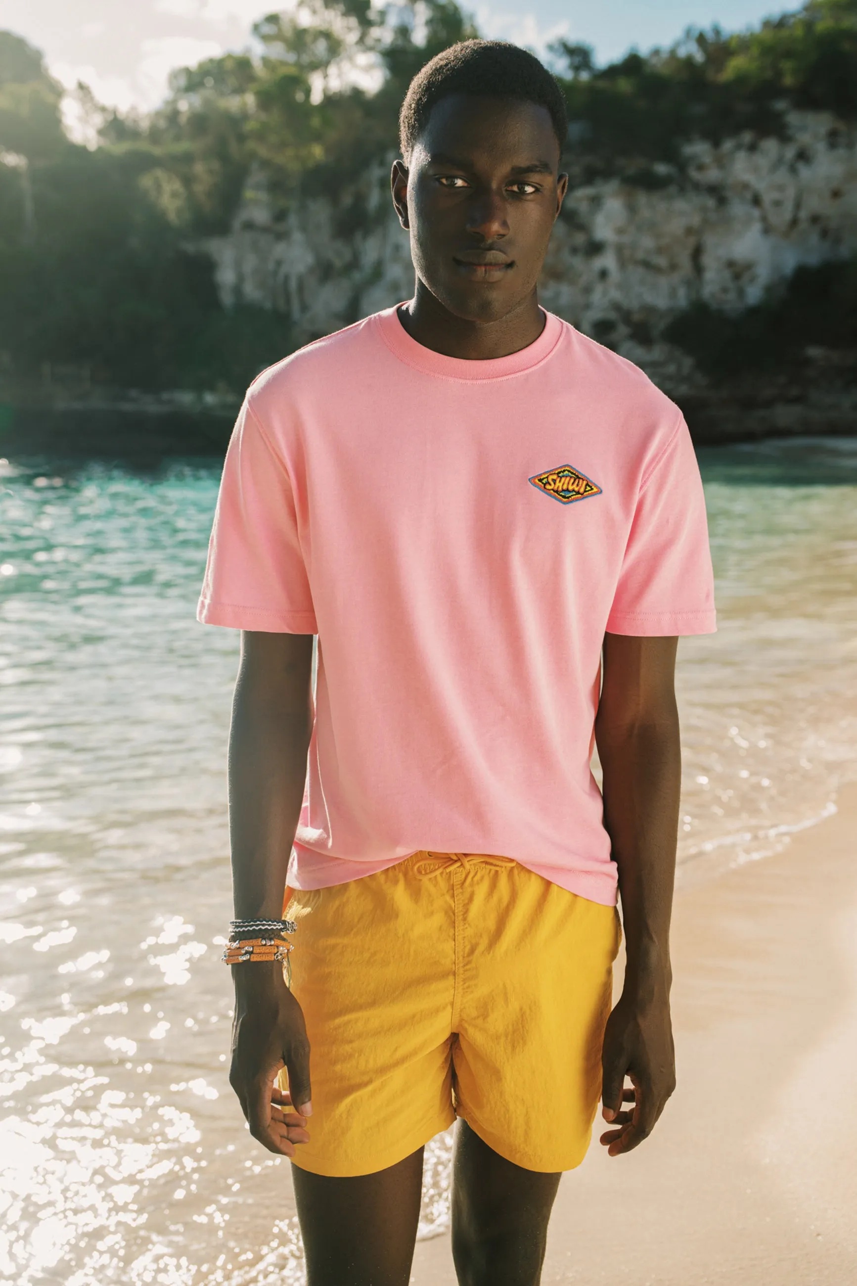 NATE QUICK DRY swim shorts solid | yellow ochre