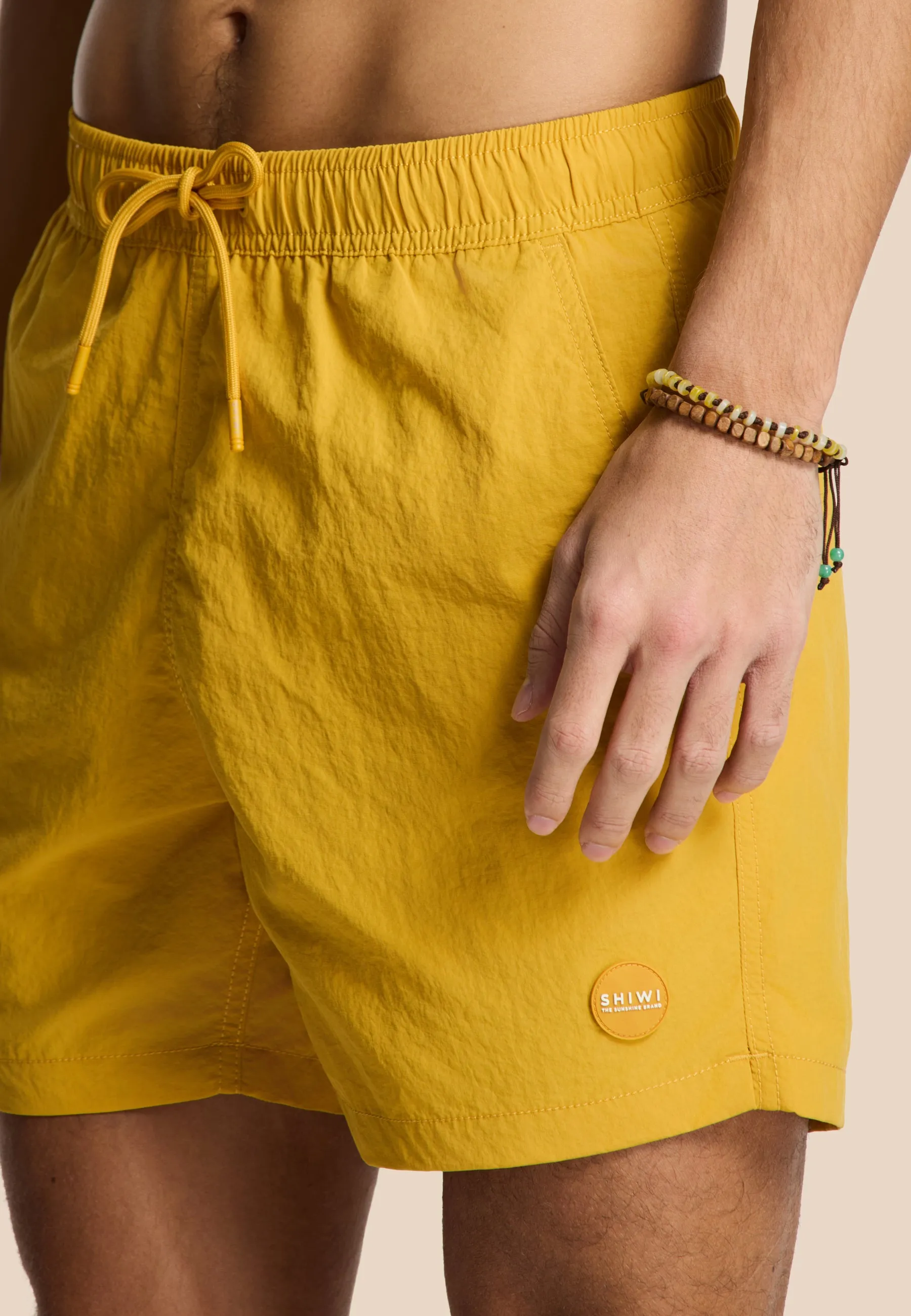 NATE QUICK DRY swim shorts solid | yellow ochre
