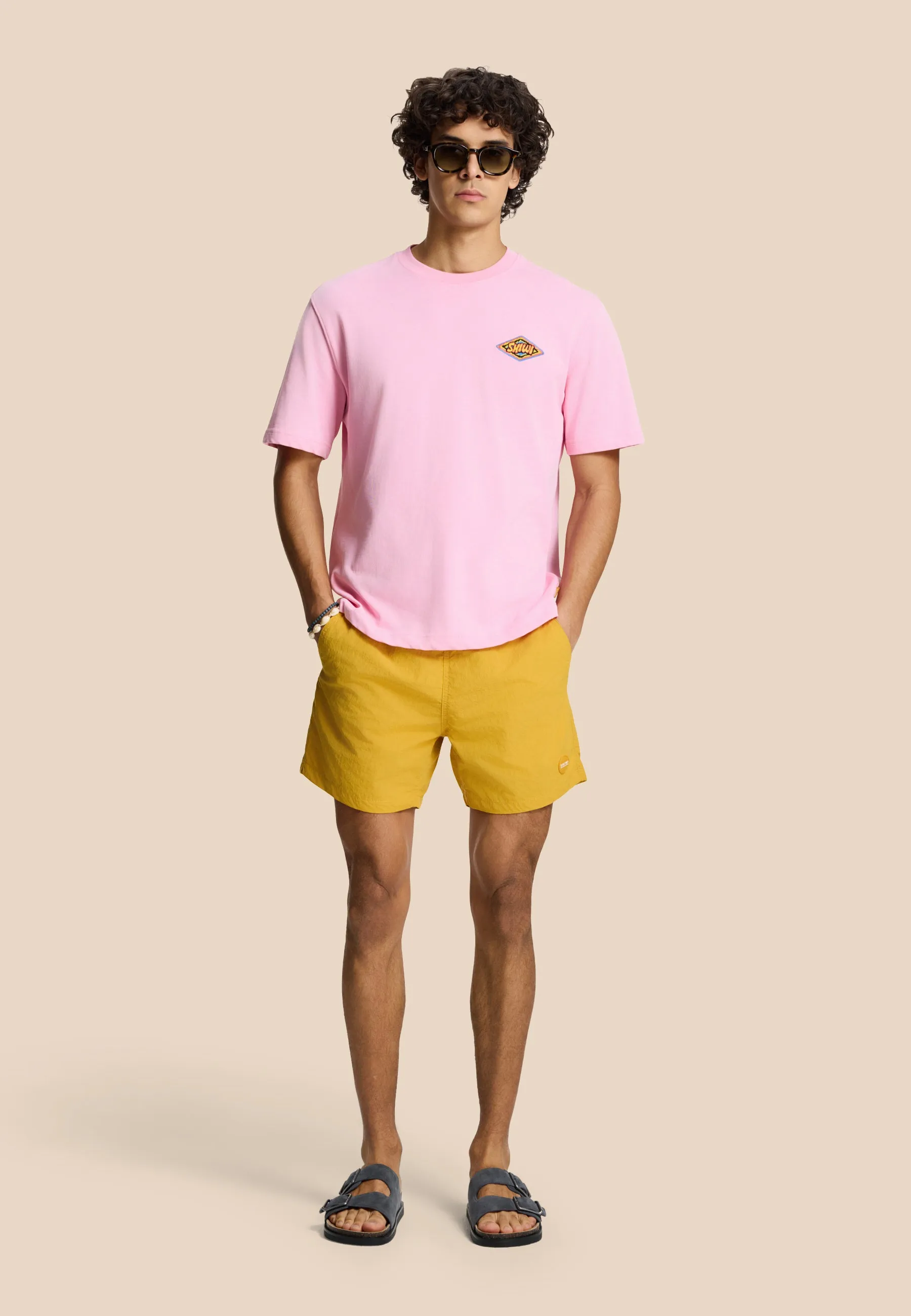 NATE QUICK DRY swim shorts solid | yellow ochre
