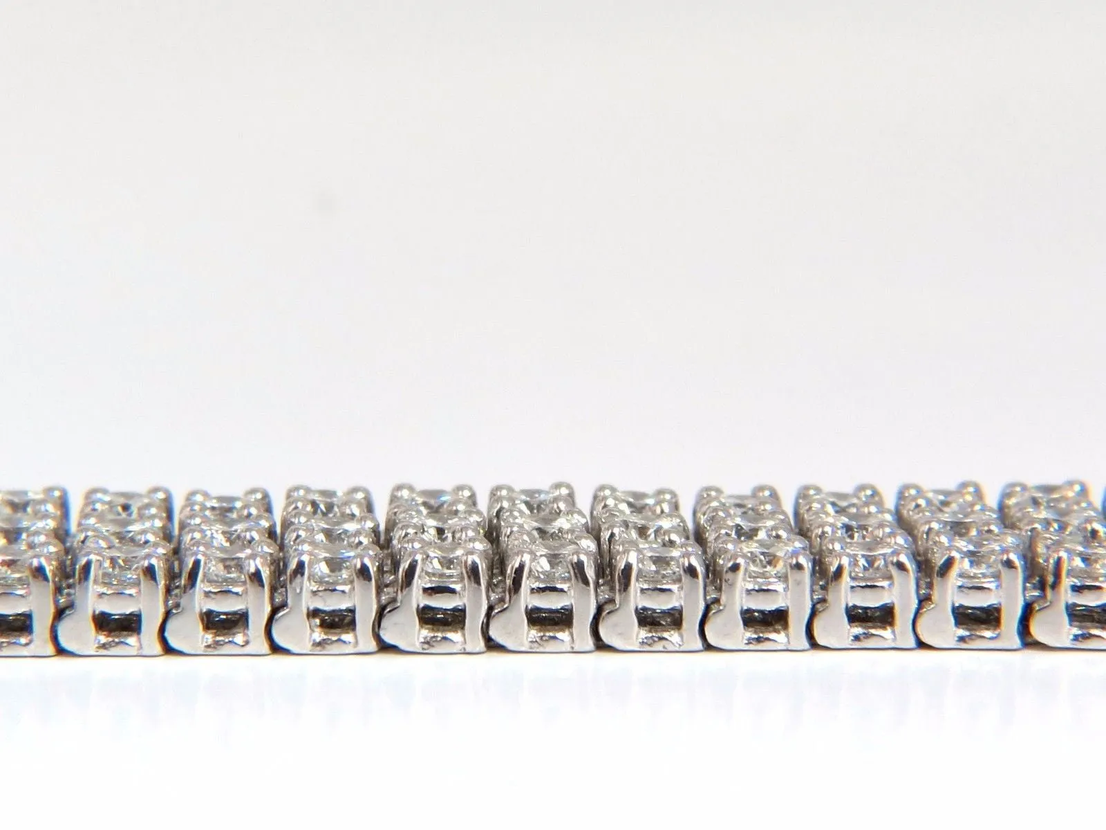 Natural Diamond Tennis Bracelet 12.32ct. G/Vs 14kt Three Rows 7 inch Brilliants
