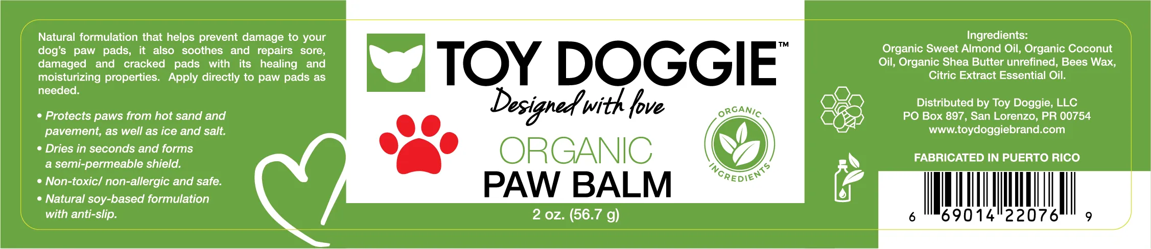 Natural Dog Paw Balm