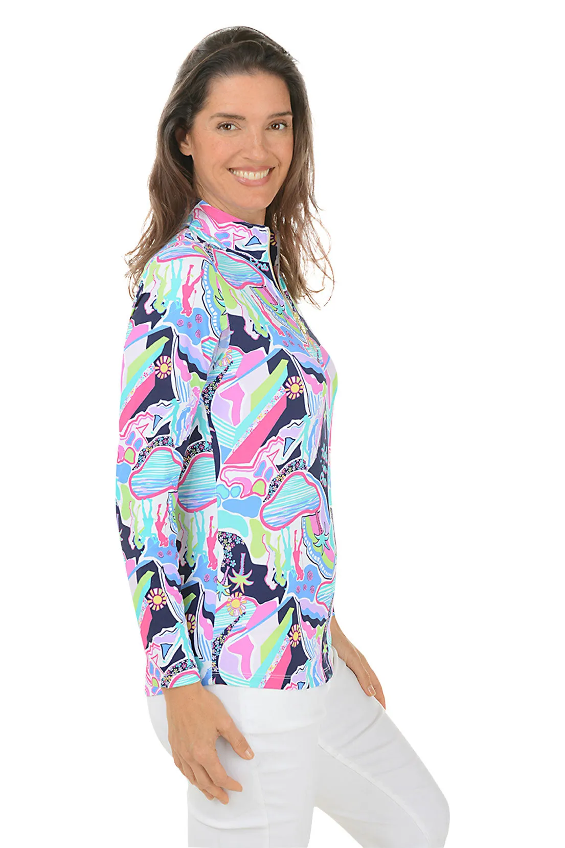 Navy Golfer UPF50  Sun Shirt