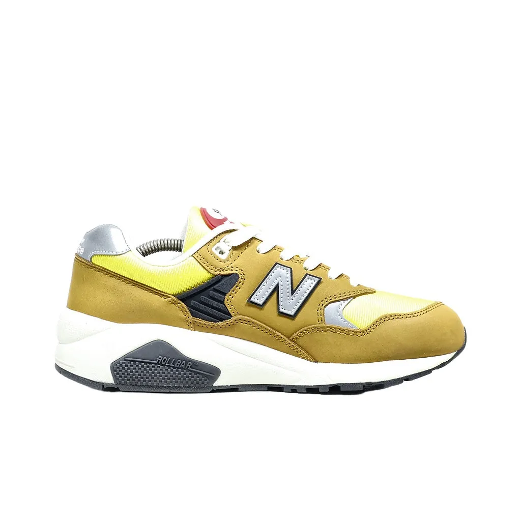 New Balance 580 Sport Shoes Leather Beige Color For Men
