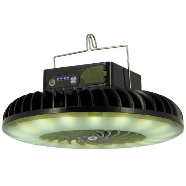 NGT Dynamic Bivvy Fan USB Rechargeable 3600mAh Fan with Light and Power Bank