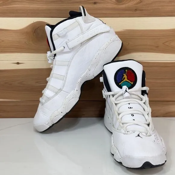 Nike Air Jordan 6 Rings Jordan 6 Rings GS Confetti White size 6Youth/ 7.5 Womens