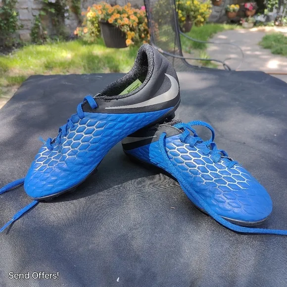 Nike Hypervenom Phantom 3 Elite ACC Blue Soccer Cleats Men’s Size 5.5