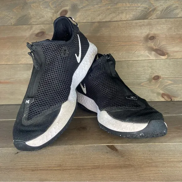 Nike pg 4 Mens size 14 shoes black white low top athletic basketball sneakers