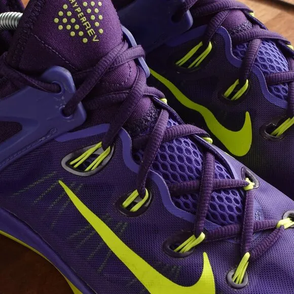 Nike Sneakers Mens Size 9 Zoom HyperRev 2015 Persian Violet Volt Athletic Shoes