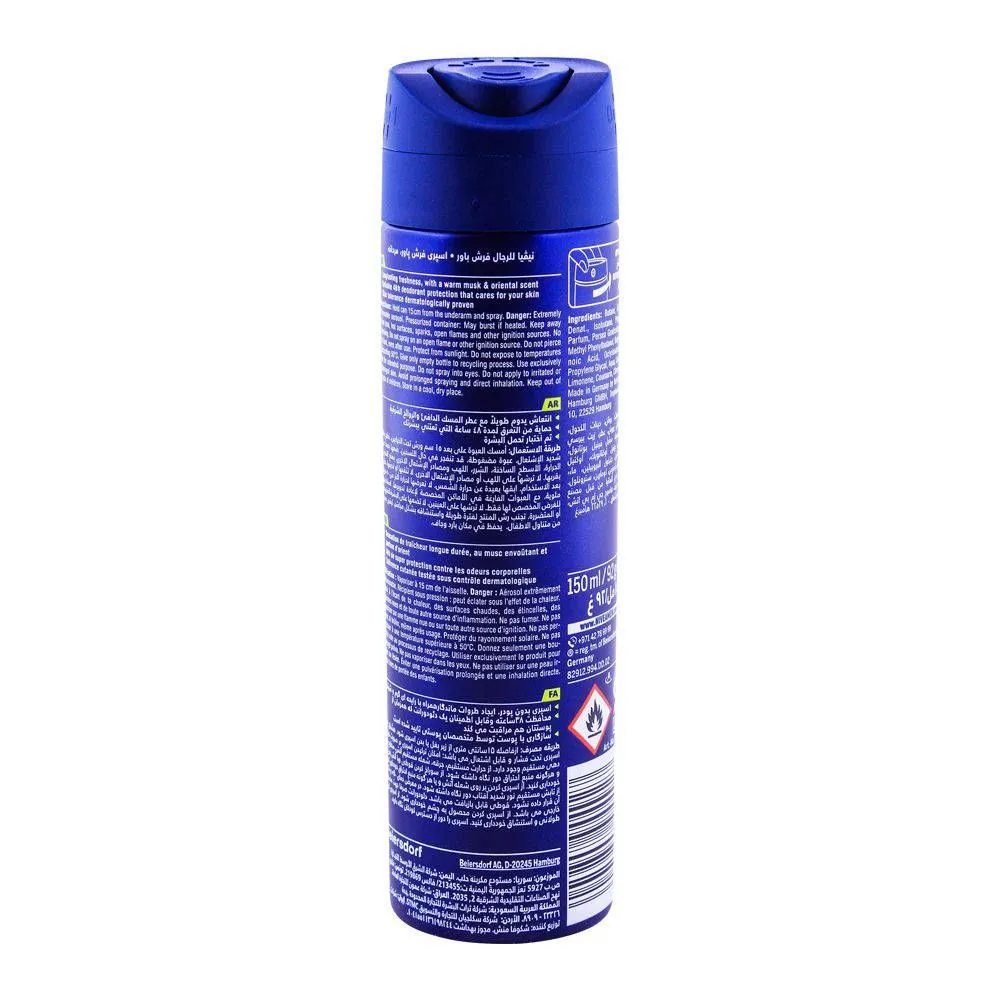 Nivea Men 48H Fresh Power Quick Dry Deodorant Spray| Germany | Dedorant for  Men.