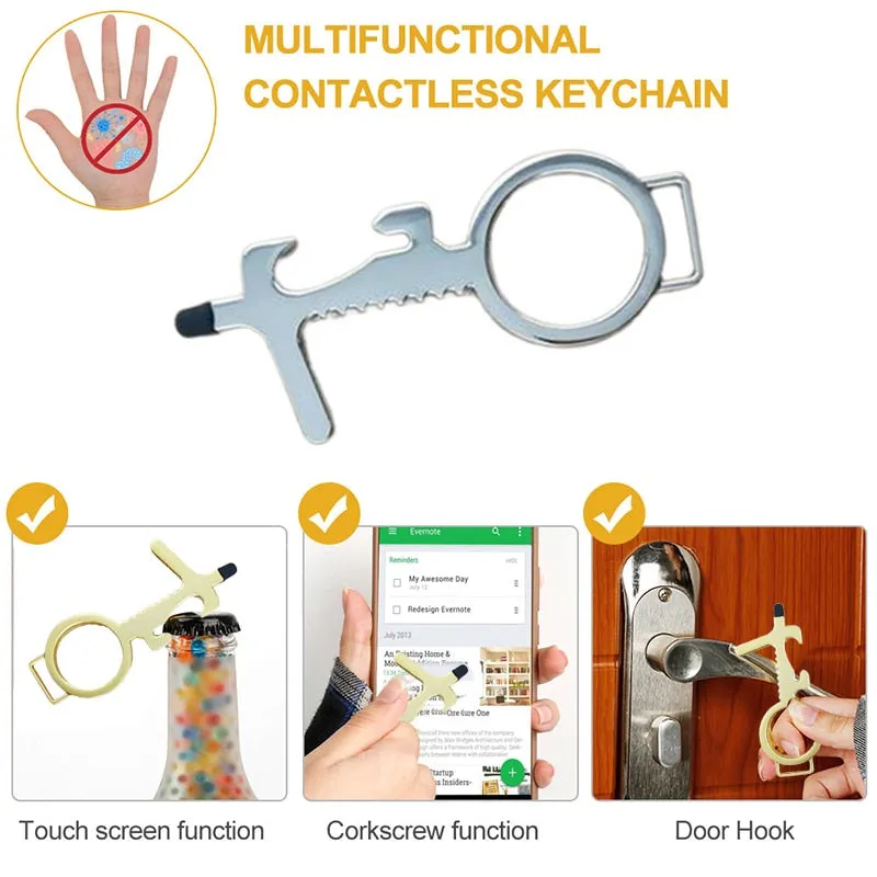 Non-Contact Antimicrobial Key Chain Tool
