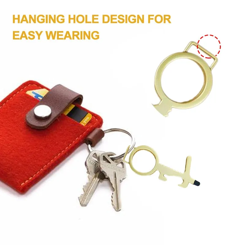 Non-Contact Antimicrobial Key Chain Tool