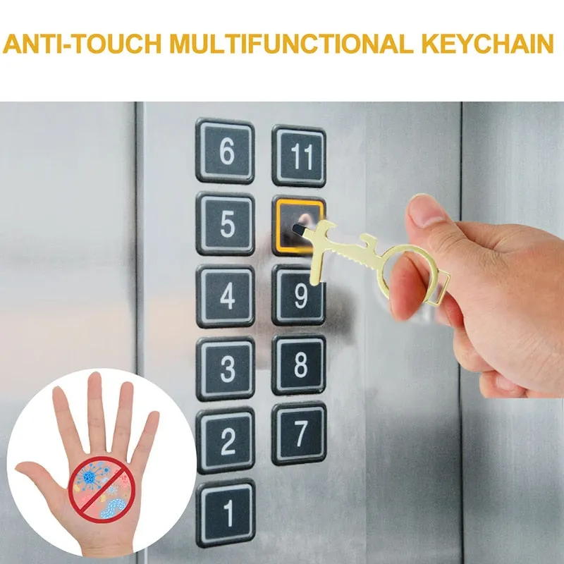 Non-Contact Antimicrobial Key Chain Tool