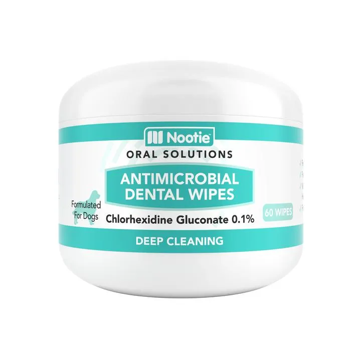 Nootie Antimicrobial Dental Wipes for Dogs