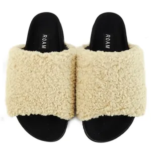 Nude Fuzzy Slider | Women’s Clothing Boutique