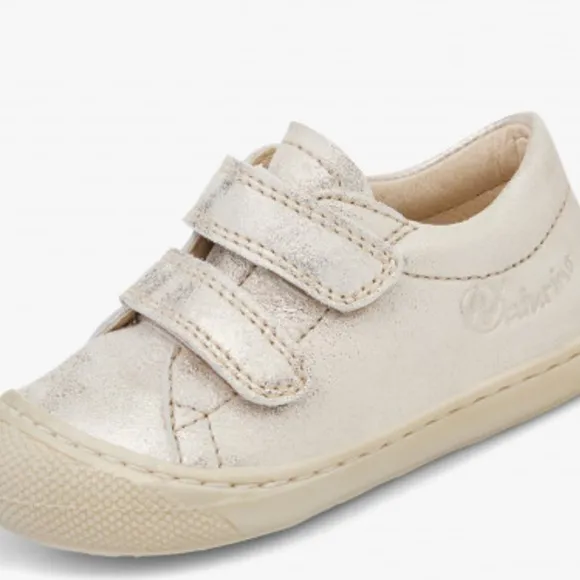 NWT NATURINO COCOON LOW VL Leather first-steps shoes in Platinum