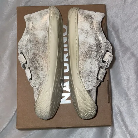 NWT NATURINO COCOON LOW VL Leather first-steps shoes in Platinum