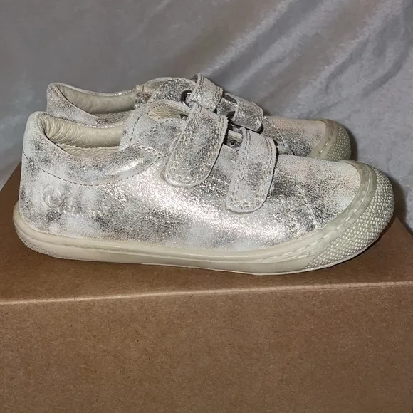 NWT NATURINO COCOON LOW VL Leather first-steps shoes in Platinum