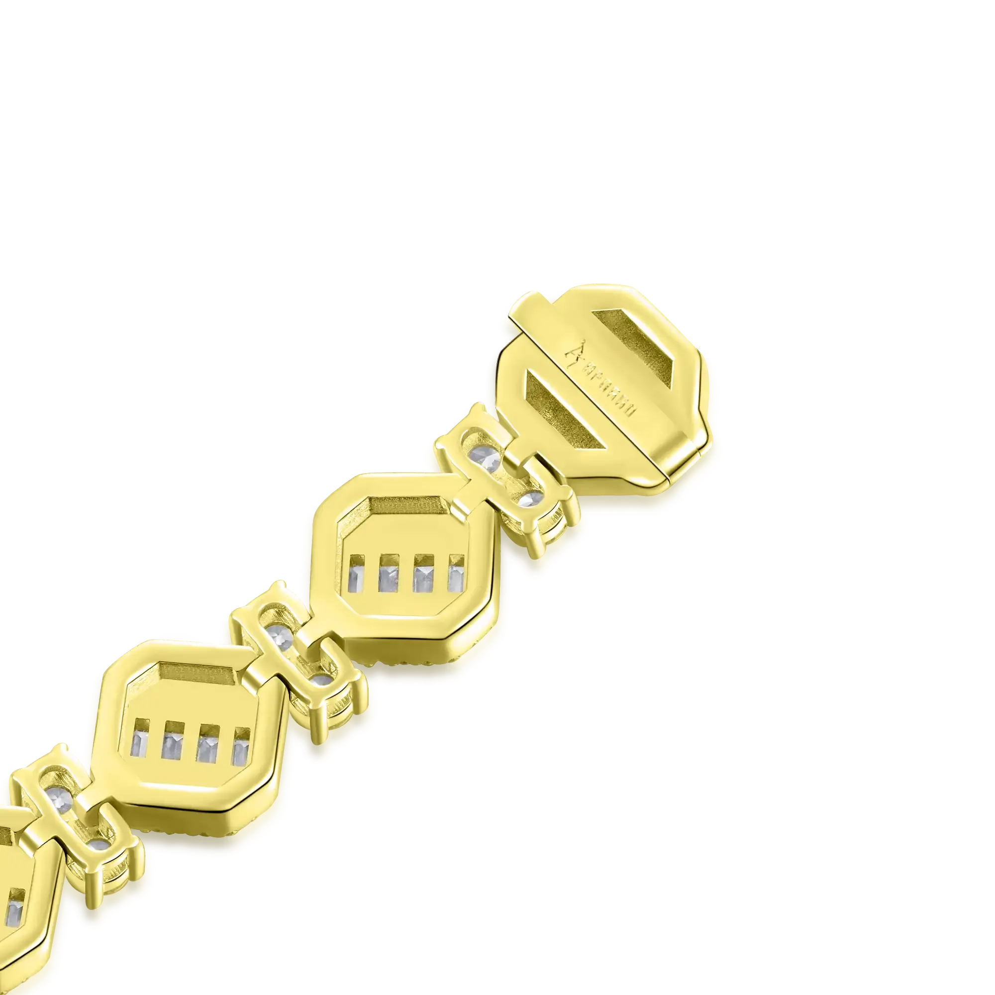 Octagon Mix Cut Tennis Bracelet - 8mm
